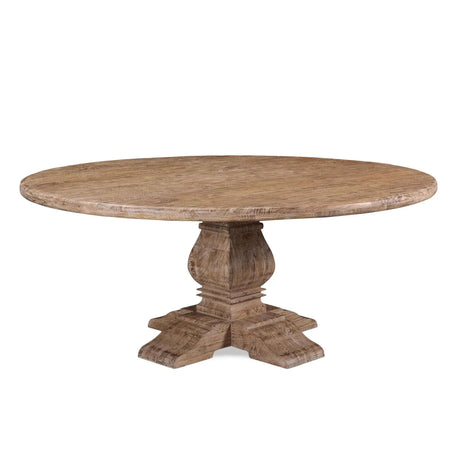 San Rafael 72" Round Dining Table in Antique Oak by Home Trends & Design at Eve Furniture