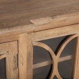 San Rafael 75" Glass Cabinet in Antique Oak by Home Trends & Design at Eve Furniture