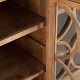 San Rafael 75" Glass Cabinet in Antique Oak by Home Trends & Design at Eve Furniture