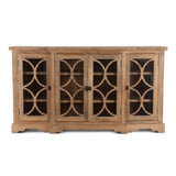 San Rafael 75" Glass Cabinet in Antique Oak by Home Trends & Design at Eve Furniture