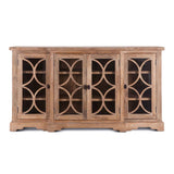 San Rafael 75" Glass Cabinet in Antique Oak by Home Trends & Design at Eve Furniture
