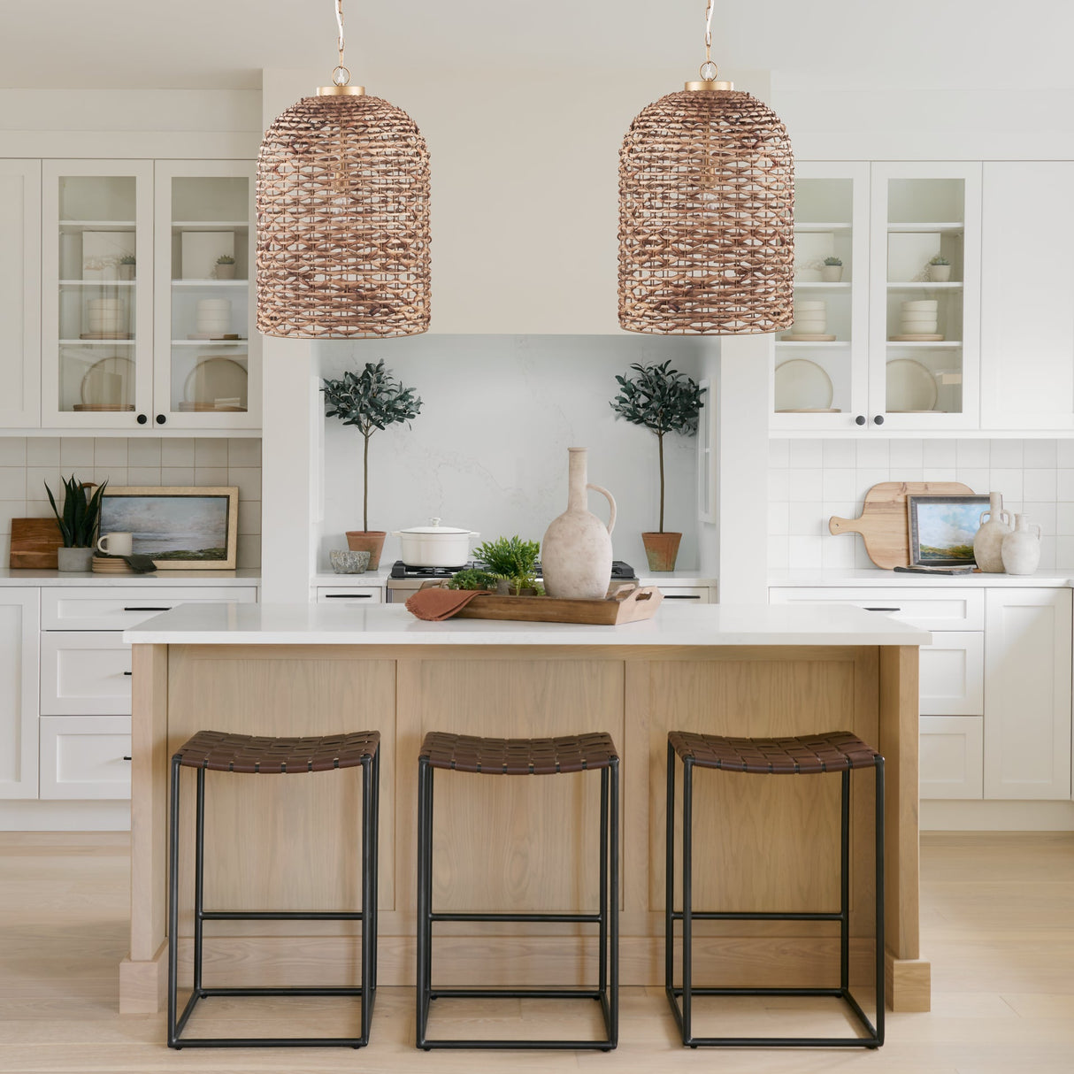 Sana Tall Watergrass Pendant Light by Mercana at Eve Furniture