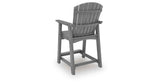 Sanctuary Beach Dark Gray Outdoor Counter Height Bar Stool (Set of 2) by Ashley at Eve Furniture