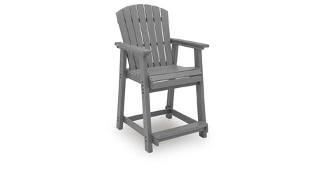 Sanctuary Beach Dark Gray Outdoor Counter Height Bar Stool (Set of 2) by Ashley at Eve Furniture