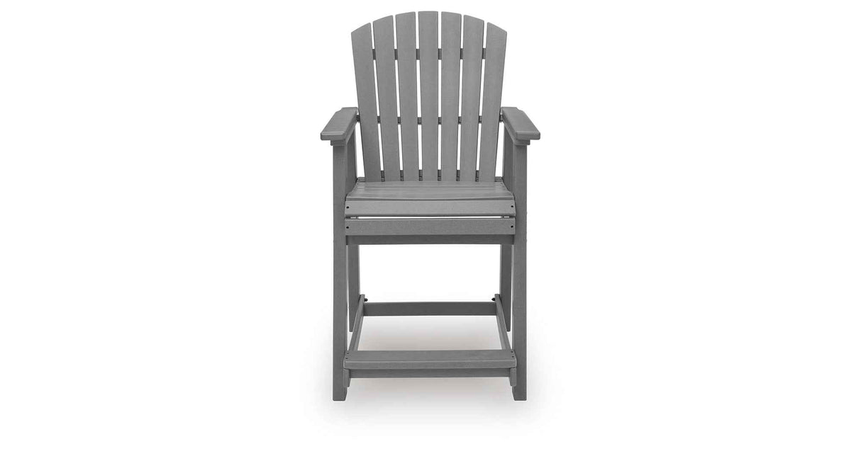 Sanctuary Beach Dark Gray Outdoor Counter Height Bar Stool (Set of 2) by Ashley at Eve Furniture
