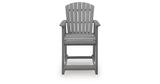 Sanctuary Beach Dark Gray Outdoor Counter Height Bar Stool (Set of 2) by Ashley at Eve Furniture