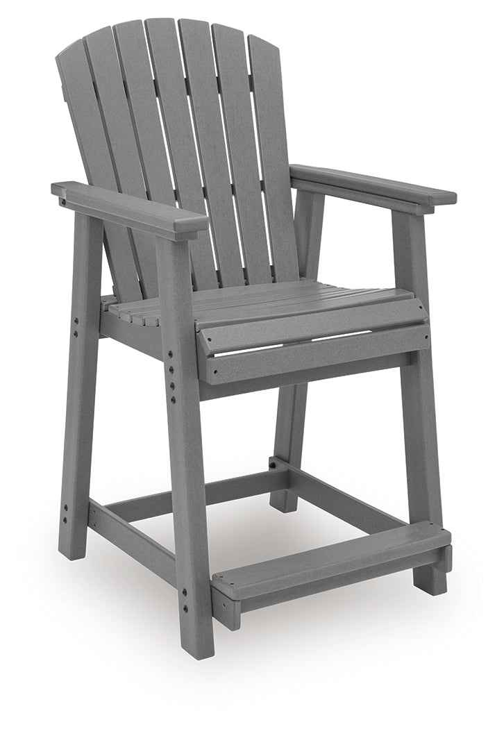 Sanctuary Beach Dark Gray Outdoor Counter Height Dining Set by Ashley at Eve Furniture