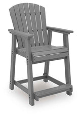 Sanctuary Beach Dark Gray Outdoor Counter Height Dining Set by Ashley at Eve Furniture