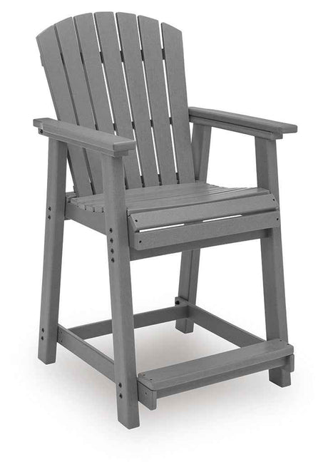 Sanctuary Beach Dark Gray Outdoor Counter Height Dining Set by Ashley at Eve Furniture