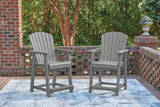 Sanctuary Beach Dark Gray Outdoor Counter Height Dining Set by Ashley at Eve Furniture