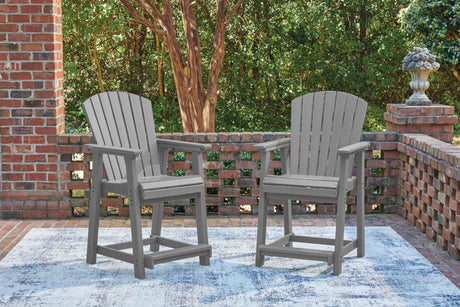 Sanctuary Beach Dark Gray Outdoor Counter Height Dining Set by Ashley at Eve Furniture