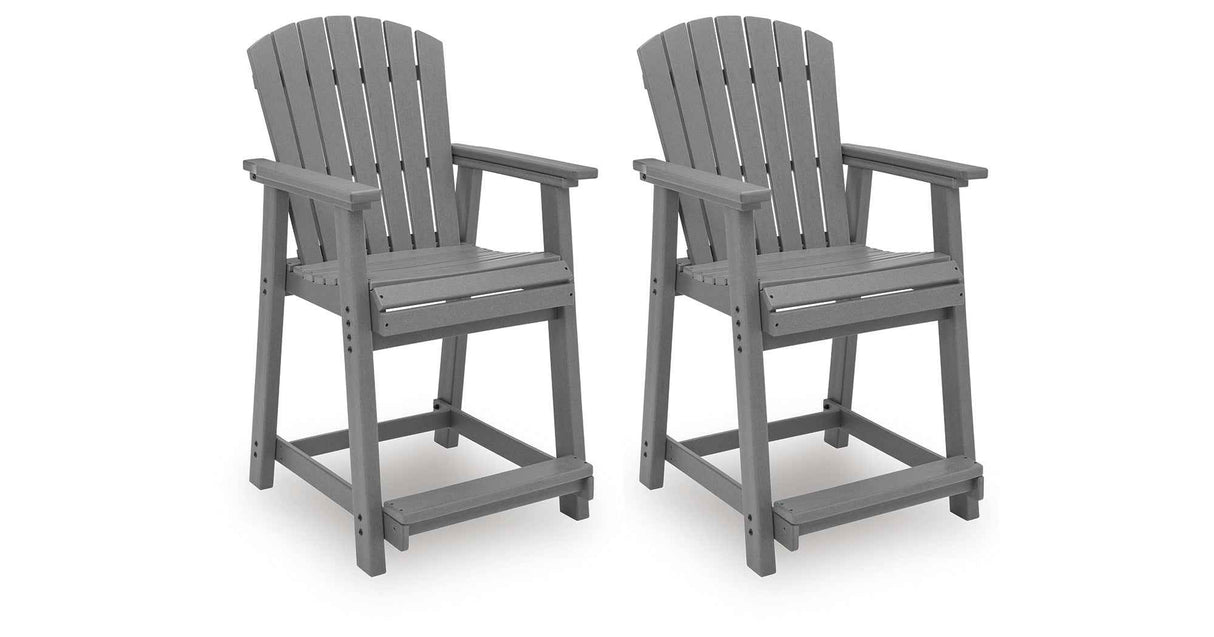 Sanctuary Beach Dark Gray Outdoor Counter Height Dining Set by Ashley at Eve Furniture