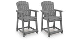 Sanctuary Beach Dark Gray Outdoor Counter Height Dining Set by Ashley at Eve Furniture