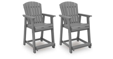Sanctuary Beach Dark Gray Outdoor Counter Height Dining Set by Ashley at Eve Furniture