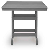 Sanctuary Beach Dark Gray Outdoor Counter Height Dining Set by Ashley at Eve Furniture