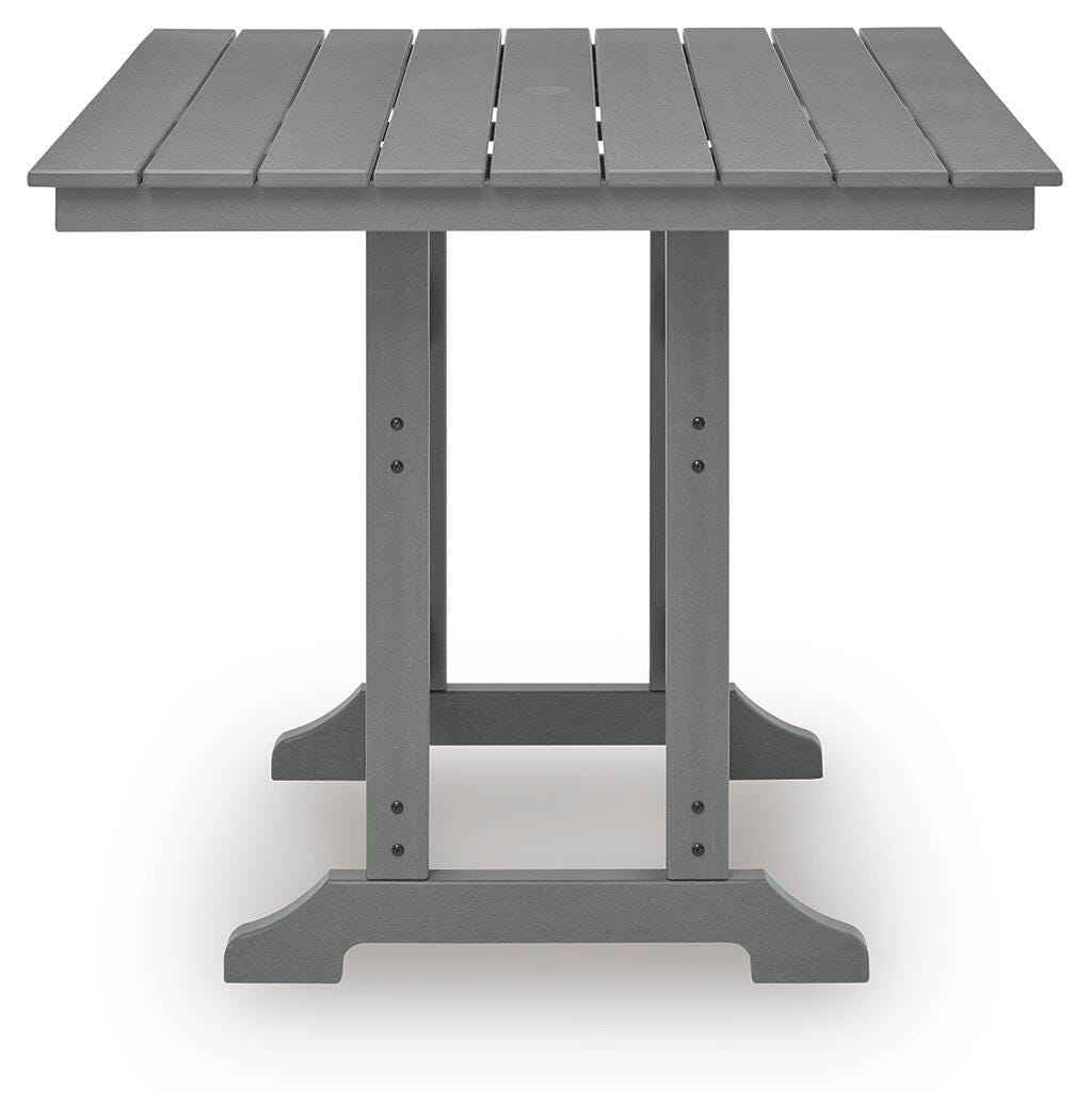Sanctuary Beach Dark Gray Outdoor Counter Height Dining Set by Ashley at Eve Furniture