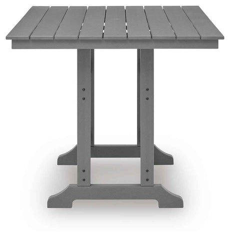 Sanctuary Beach Dark Gray Outdoor Counter Height Dining Set by Ashley at Eve Furniture