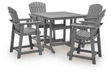Sanctuary Beach Dark Gray Outdoor Counter Height Dining Set by Ashley at Eve Furniture