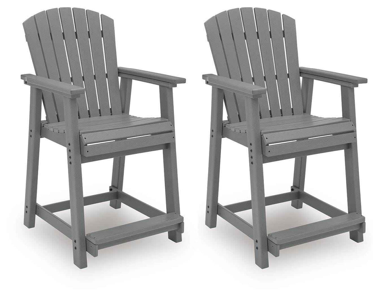 Sanctuary Beach Dark Gray Outdoor Counter Height Dining Set by Ashley at Eve Furniture