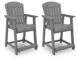 Sanctuary Beach Dark Gray Outdoor Counter Height Dining Set by Ashley at Eve Furniture