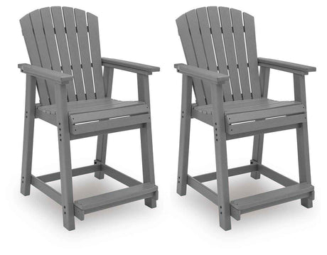 Sanctuary Beach Dark Gray Outdoor Counter Height Dining Set by Ashley at Eve Furniture