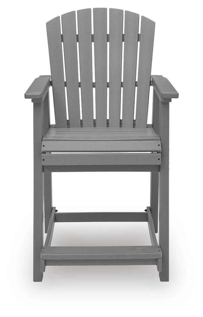 Sanctuary Beach Dark Gray Outdoor Counter Height Dining Set by Ashley at Eve Furniture