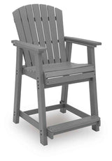 Sanctuary Beach Dark Gray Outdoor Counter Height Dining Set by Ashley at Eve Furniture