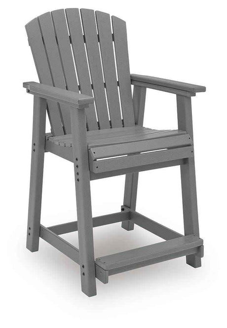 Sanctuary Beach Dark Gray Outdoor Counter Height Dining Set by Ashley at Eve Furniture