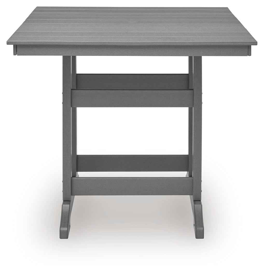 Sanctuary Beach Dark Gray Outdoor Counter Height Dining Set by Ashley at Eve Furniture