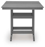 Sanctuary Beach Dark Gray Outdoor Counter Height Dining Set by Ashley at Eve Furniture