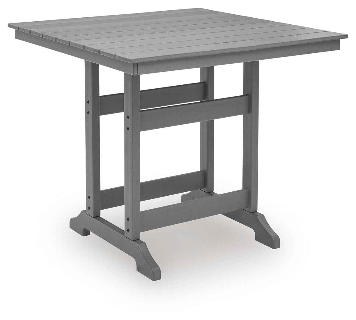 Sanctuary Beach Dark Gray Outdoor Counter Height Dining Set by Ashley at Eve Furniture