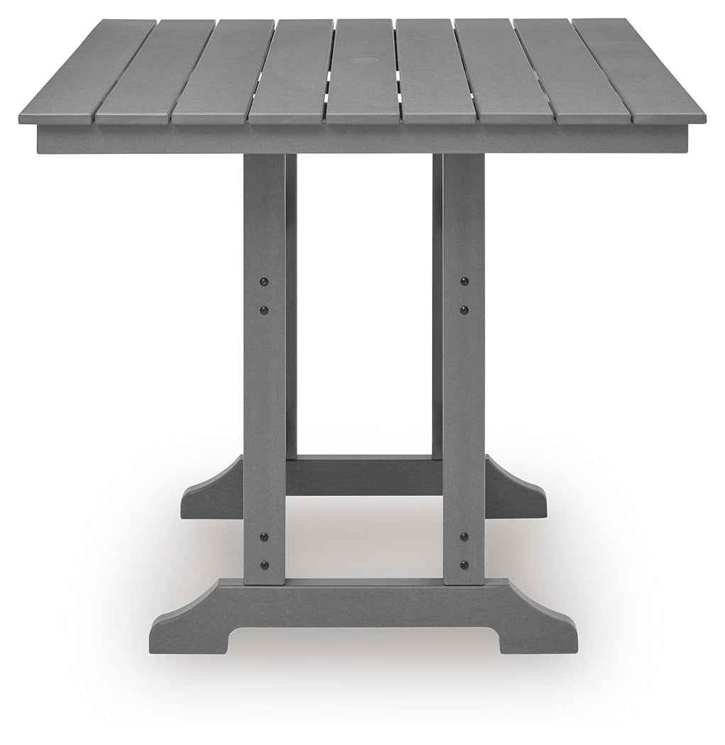 Sanctuary Beach Dark Gray Outdoor Counter Height Dining Set by Ashley at Eve Furniture