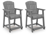 Sanctuary Beach Dark Gray Outdoor Counter Height Dining Set by Ashley at Eve Furniture