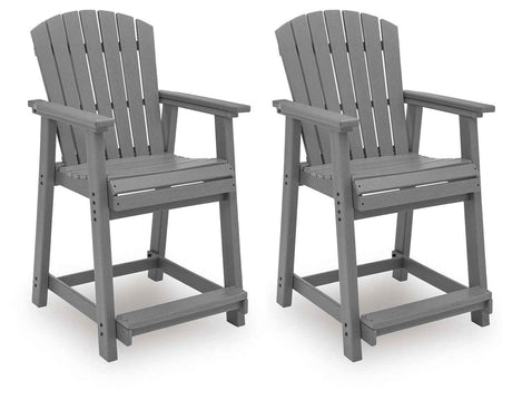 Sanctuary Beach Dark Gray Outdoor Counter Height Dining Set by Ashley at Eve Furniture