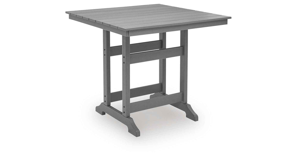 Sanctuary Beach Dark Gray Outdoor Counter Height Dining Table by Ashley at Eve Furniture