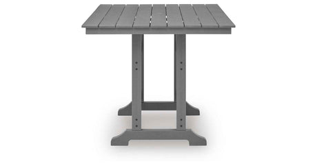 Sanctuary Beach Dark Gray Outdoor Counter Height Dining Table by Ashley at Eve Furniture