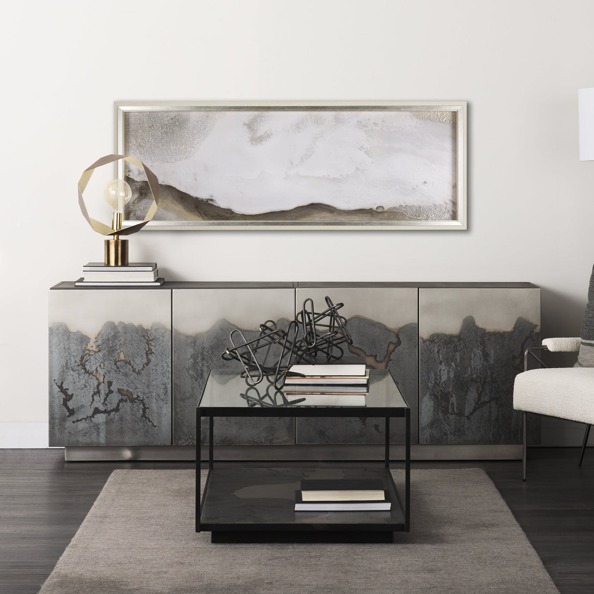 Sand Hills by Mercana Studio a Hand Embellished Textured Framed Art Print by Mercana at Eve Furniture