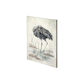 Sandhil Crane by Mercana Studio a Hand Embellished Textured Canvas by Mercana at Eve Furniture