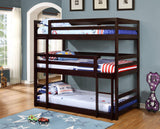 Sandler Cappuccino Twin Triple Bunk Bed