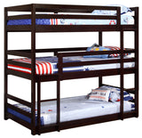 Sandler Cappuccino Twin Triple Bunk Bed