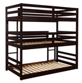 Sandler Cappuccino Twin Triple Bunk Bed