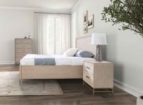 Sandnes Transitional Light Oak 5-Piece Queen Bedroom Set by Furniture of America at Eve Furniture