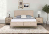 Sandnes Transitional Light Oak 5-Piece Queen Bedroom Set by Furniture of America at Eve Furniture