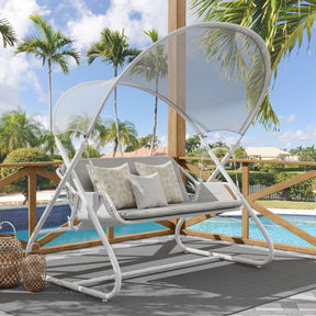 Sandor White Swing Chair by Furniture of America at Eve Furniture