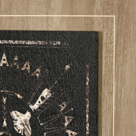 Sandpainting-Ink I by Mercana Studio a Hand Embellished Textured Framed Art Print Matted under Glass by Mercana at Eve Furniture
