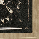 Sandpainting-Ink I by Mercana Studio a Hand Embellished Textured Framed Art Print Matted under Glass by Mercana at Eve Furniture