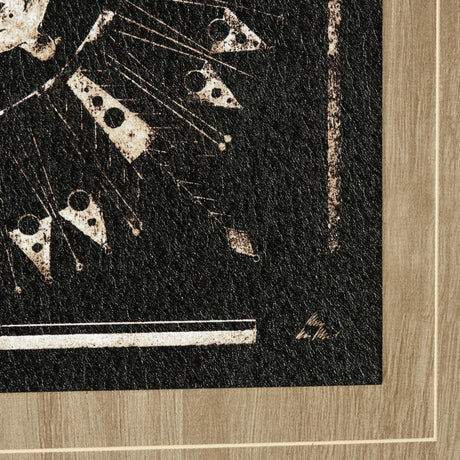 Sandpainting-Ink I by Mercana Studio a Hand Embellished Textured Framed Art Print Matted under Glass by Mercana at Eve Furniture