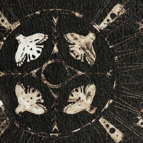 Sandpainting-Ink I by Mercana Studio a Hand Embellished Textured Framed Art Print Matted under Glass by Mercana at Eve Furniture