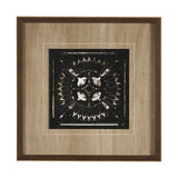Sandpainting-Ink I by Mercana Studio a Hand Embellished Textured Framed Art Print Matted under Glass by Mercana at Eve Furniture