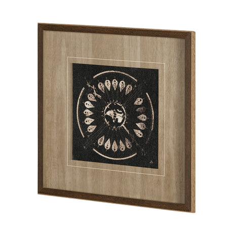 Sandpainting-Ink II by Mercana Studio Hand Embellished Textured Framed Art Print Matted under Glass by Mercana at Eve Furniture